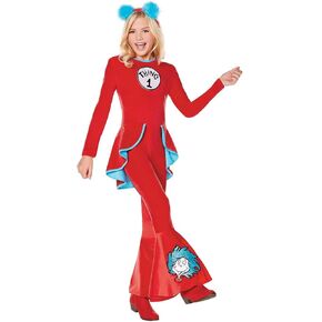 Spirit Halloween Dr. Seuss Thing 1 and Thing 2 Kids Bell Bottom Costume | Officially licensed | Kids & Teens Costumes