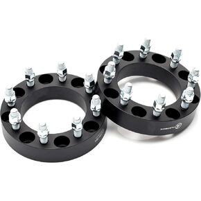 VLAOSCHI Black Forged 8x6.5 to 8x170 Wheel Adapters 1.5 Inch with 14x1.5 Studs Compatible with Chevrolet GMC 8 Lug for 1999-2010 Silverado Sierra 2500 3500 HD | 2014-2022 R-A-M 2500 3500 - Pack of 4