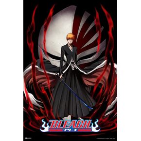 Bleach Anime Poster Ichigo Kurosaki Soul Reaper Swords Manga Comic Cool Aesthetic Modern Picture Japanese Bedroom Home Living Room Weeb Fan Birthday Gift Cool Wall Art Print Poster 12x18