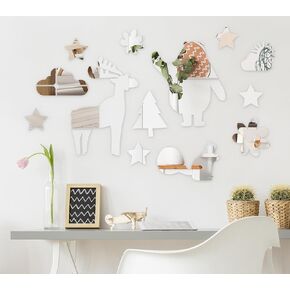 Mirror Tiles 12x12,Mirror Panels Mirror Sheets Self Adhesive Non Glass Mirror Stickers for Home Wall Decor (12 Pieces, 12 x12 Inches)