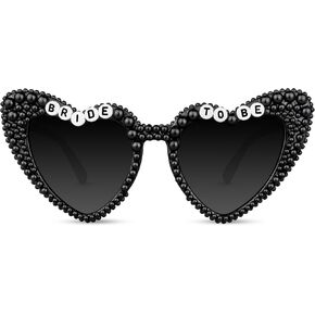 JUSTOTRY Bride Sunglasses for Bachelorette Party - Black Bride or Die Glasses Engagement Favors Bridal Shower Accessory Till Death Do Us Party Bachelorette Decorations