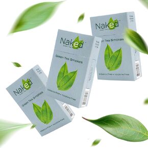 Naked Green Tea Cigarettes - Nicotine-Free Tobacco-Free: 3-pack COOL Bundle