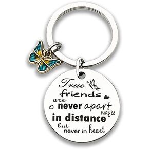 Inspirational Keychain Gifts for Women Best Friends Keychain Bff Long Distance Friendship Gifts Bestie Friends Leaving Apart Going Away Gift for Women Birthday Christmas
