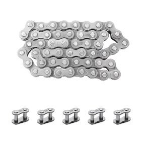 KAMIER #35 Jackshaft Chain 50 Links with 5pcs Master Link for 79.5cc 98cc 100cc 3.0hp Coleman CK100 SK100 CK100-S Mega Monster Moto MM-K80R RTK100 Go Kart Cart Roller Chain Heavy Duty Parts