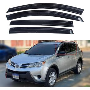 Window Visors Compatible with 2013-2018 Toyota RAV4，Rain Guards Sun Shields Window Deflector，Tape-On Mugen Style，4PCS