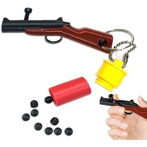 Mini Gun Keychain Accessories,Cool Pistol keychain with bullets,Gifts for Dad, Couple, Boyfriend, Lovers