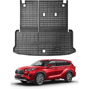 Cargo with Backrest Mat Compatible with 2020 2021 2022 2023 2024 Ford Escape TPE Cargo Liner Trunk with Backrest Mat Behind 3rd Row for 2024 Ford Escape Accessories(Trunk with Backrest Mat)