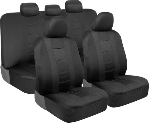 BDK CarXS Beige Car Seat Covers Full Set with Matching Set of Floor Mats for SUV & Truck – Truck Front Seats & Rear Bench Cover Seats Protector Car Mats Full Set Interior Seat Covers in Kuwait