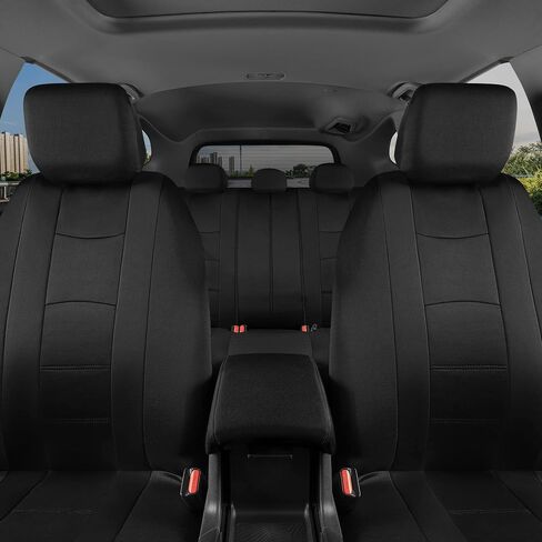 BDK CarXS Beige Car Seat Covers Full Set with Matching Set of Floor Mats for SUV & Truck – Truck Front Seats & Rear Bench Cover Seats Protector Car Mats Full Set Interior Seat Covers in Kuwait