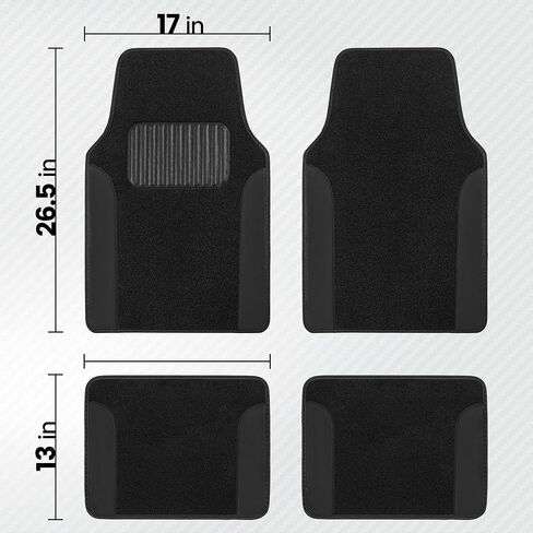 BDK CarXS Beige Car Seat Covers Full Set with Matching Set of Floor Mats for SUV & Truck – Truck Front Seats & Rear Bench Cover Seats Protector Car Mats Full Set Interior Seat Covers in Kuwait