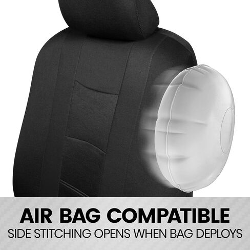 BDK CarXS Beige Car Seat Covers Full Set with Matching Set of Floor Mats for SUV & Truck – Truck Front Seats & Rear Bench Cover Seats Protector Car Mats Full Set Interior Seat Covers in Kuwait