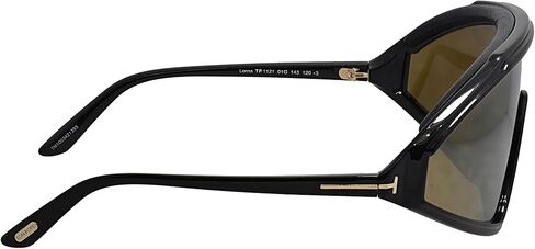 نظارات شمسية توم فورد FT 1121 01G ذات غلاف بلاستيكي أسود وعدسات مرآة بنية فاتحة in Kuwait