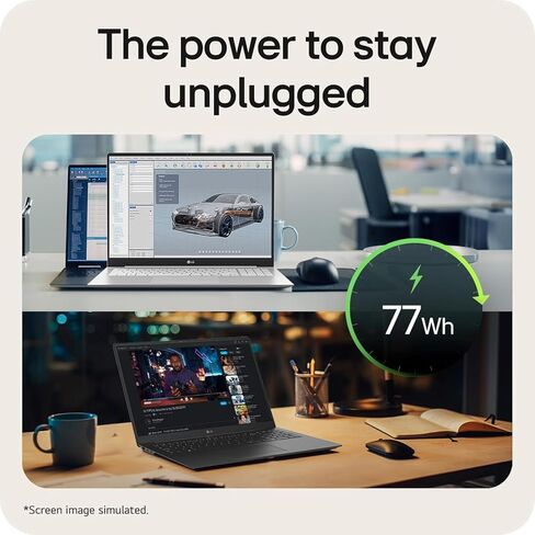LG Gram 16 Laptop 2024 - WQXGA Touchscreen Stylus Pen - Intel Evo 13th Gen i7-1360P - Backlit Keyboard - Thunderbolt 4 - Business - Ultralightweight (Windows 11+16GB RAM |1TB PCIe SSD), Black in Saudi Arabia
