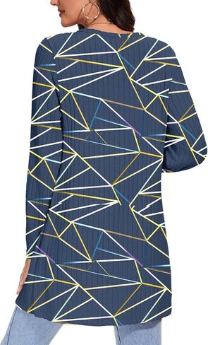Women's Fall Casual Open Front Long Cardigan Loose Lightweight Cardigans with Pockets in Saudi Arabia