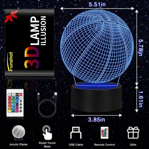 Soccer Lamp, Soccer Gift, Soccer Room Decor Night Light,Soccer Decor for Boys Room, 16 Colors 4 Light Models Changing with Remote Control in Saudi Arabia