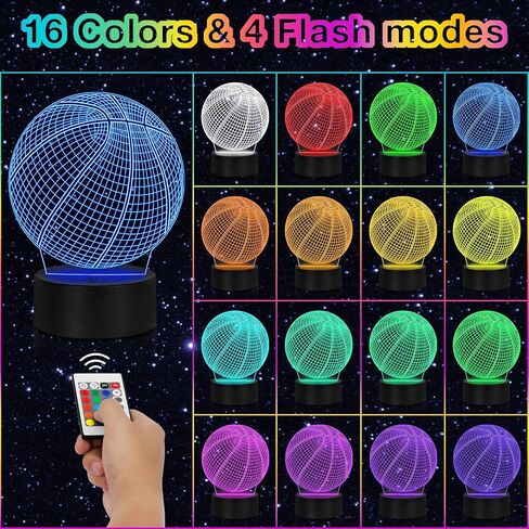 Soccer Lamp, Soccer Gift, Soccer Room Decor Night Light,Soccer Decor for Boys Room, 16 Colors 4 Light Models Changing with Remote Control in Saudi Arabia