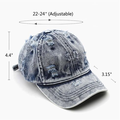 Vintage Washed Distressed Baseball Cap Unconstructed Cotton Denim Trucker Dad Hat for Men Women Headwear in Saudi Arabia