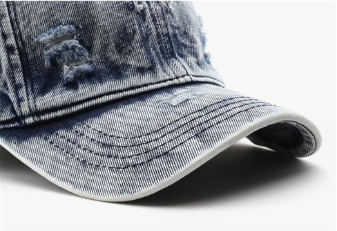 Vintage Washed Distressed Baseball Cap Unconstructed Cotton Denim Trucker Dad Hat for Men Women Headwear in Saudi Arabia
