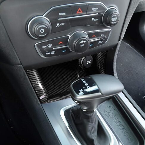 Voodonala for Charger Center Consoles Gear Shift Shifter Storage Compartment Bin Trim Panel Garnish for 2011-2024+ Dodge Charger Interior Accessories, ABS White 4pcs in Kuwait