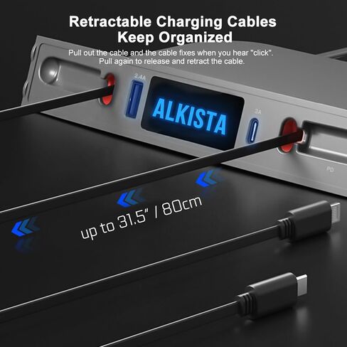 for Tesla USB Hub for Tesla Model 3 Model Y 2021 2022 2023 Accessories, Fast Charge with Cable Adapter Retractable Docking Station of Center Console for Tesla Interior Accessories (Logo) in Saudi Arabia