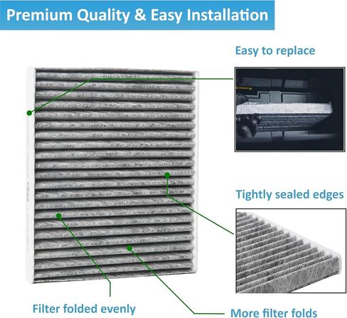 فلتر هواء المقصورة - لسيارة BMW X6 X5 Premium Filtration مع الكربون المنشط E71 E16 2019 2018 2017 2016 2015 2014 2013 2012 2012 2011 2010 2009 2008 2007 64 31 9 194 098 BCF70001-3 in Saudi Arabia