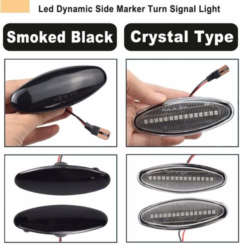 ضوء علامة جانبية LED وامض متسلسل لسيارة جاكوار S-Type 1999-2007 XK8 XKR 1996-2005 XJ X350 2003-2006 مصباح مكرر المؤشر (مدخن ديناميكي) in Kuwait