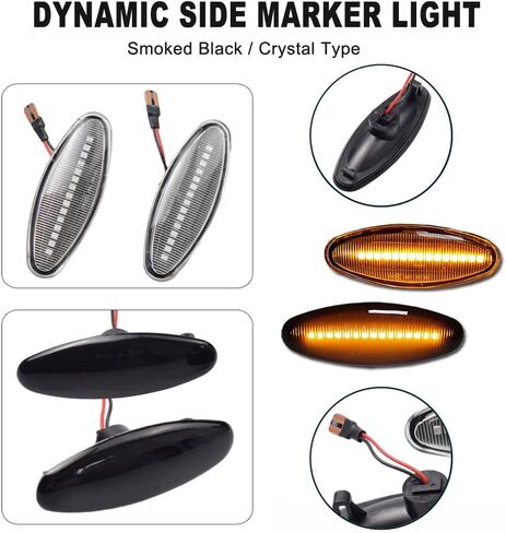ضوء علامة جانبية LED وامض متسلسل لسيارة جاكوار S-Type 1999-2007 XK8 XKR 1996-2005 XJ X350 2003-2006 مصباح مكرر المؤشر (مدخن ديناميكي) in Kuwait