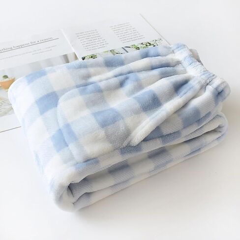 Womens Plaid Fluffy Pajama Pants Fuzzy Fleece Cozy Lounge Pants with Pockets Winter Warm Pj Bottoms in Kuwait
