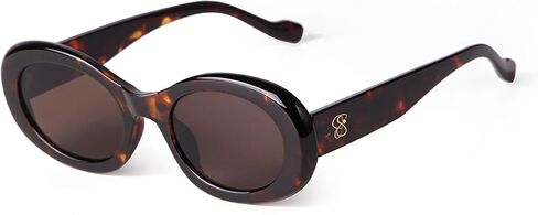 Retro Oval Sunglasses for Women Small Face 90s Vintage Cute Cat Eye Sun glasses Black in Kuwait