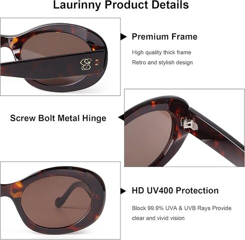 Retro Oval Sunglasses for Women Small Face 90s Vintage Cute Cat Eye Sun glasses Black in Kuwait