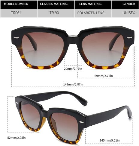 Dollger Polarized Sunglasses for Women Men Square Sunglasses For Driving Shades in Saudi Arabia