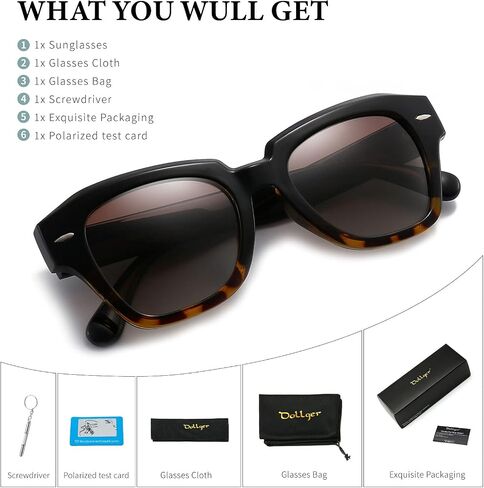 Dollger Polarized Sunglasses for Women Men Square Sunglasses For Driving Shades in Saudi Arabia