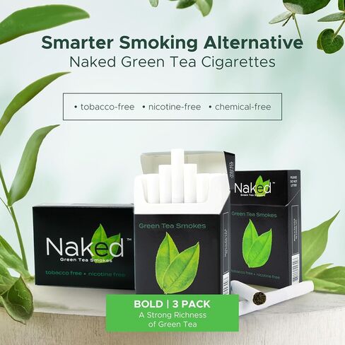 Naked Green Tea Cigarettes - Nicotine-Free Tobacco-Free: 3-pack COOL Bundle in Saudi Arabia