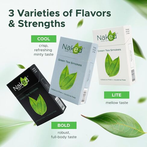 Naked Green Tea Cigarettes - Nicotine-Free Tobacco-Free: 3-pack COOL Bundle in Saudi Arabia