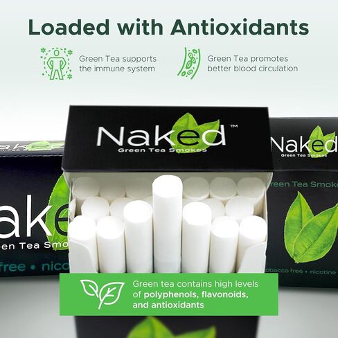 Naked Green Tea Cigarettes - Nicotine-Free Tobacco-Free: 3-pack COOL Bundle in Saudi Arabia
