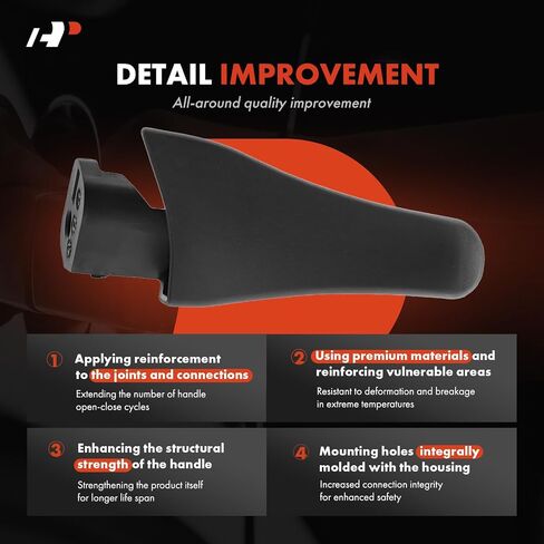 A-Premium Front Left Driver Side Interior Door Handle Compatible with Kenworth T2000 1997-2011, T700 2011-2015 & Peterbilt 587 2011, Black in Saudi Arabia