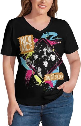 Women Hawaiian Loose Polyester Short-Sleeve Shirts Tops,Vintage V Neck Graphic Tees in Saudi Arabia