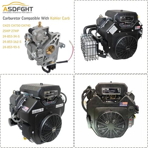 Carburetor Compatible With Kohler Carb CH25 CH730 CH740 25HP 27HP Replace 24-853-34-S 24-853-162-S 24-853-93-S Carb in Kuwait