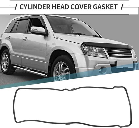 Motoforti Valve Cover Gasket, Cylinder Head Valve Seal Gasket, for Suzuki GRAND VITARA II (JT) 2.0 All-wheel Drive, Rubber, No.1118965J00, Black in Saudi Arabia