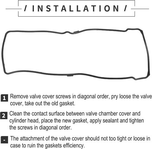 Motoforti Valve Cover Gasket, Cylinder Head Valve Seal Gasket, for Suzuki GRAND VITARA II (JT) 2.0 All-wheel Drive, Rubber, No.1118965J00, Black in Saudi Arabia