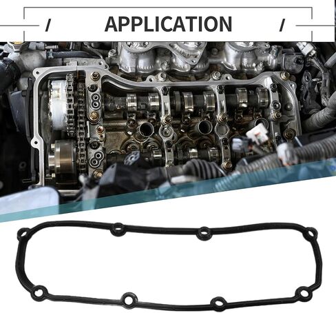 Motoforti Valve Cover Gasket, Cylinder Head Valve Seal Gasket, for Jeep Wrangler 2007-2011 for Dodge Caravan 2004-2007, Rubber, No.4648987AA, Black, Rocker Cover Gasket in Saudi Arabia