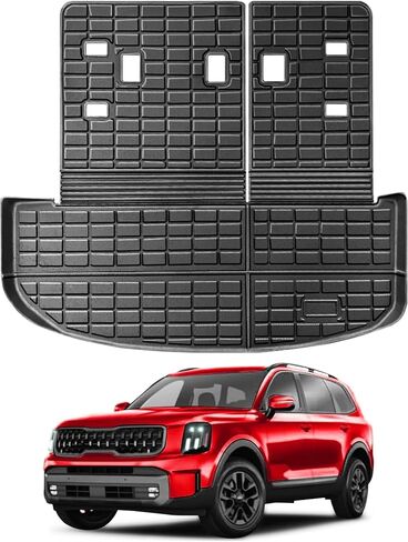 البضائع مع حصيرة مسند الظهر متوافقة مع 2020 2021 2022 2023 2024 Ford Escape TPE Cargo Liner Trunk مع مسند الظهر حصيرة خلف الصف الثالث لملحقات Ford Escape 2024 (صندوق السيارة مع حصيرة مسند الظهر) in Saudi Arabia