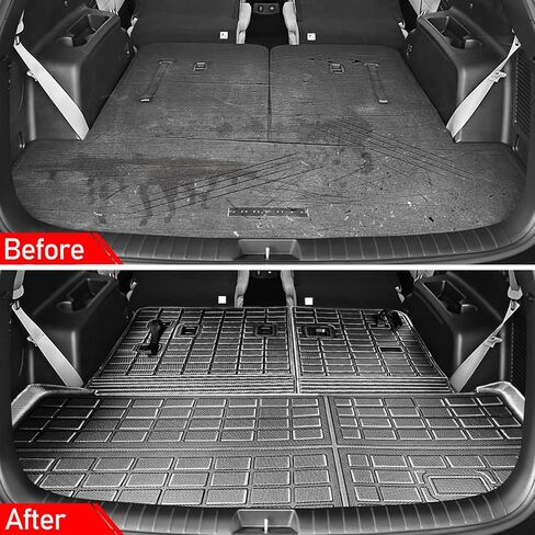 البضائع مع حصيرة مسند الظهر متوافقة مع 2020 2021 2022 2023 2024 Ford Escape TPE Cargo Liner Trunk مع مسند الظهر حصيرة خلف الصف الثالث لملحقات Ford Escape 2024 (صندوق السيارة مع حصيرة مسند الظهر) in Saudi Arabia