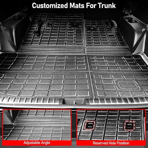 البضائع مع حصيرة مسند الظهر متوافقة مع 2020 2021 2022 2023 2024 Ford Escape TPE Cargo Liner Trunk مع مسند الظهر حصيرة خلف الصف الثالث لملحقات Ford Escape 2024 (صندوق السيارة مع حصيرة مسند الظهر) in Saudi Arabia