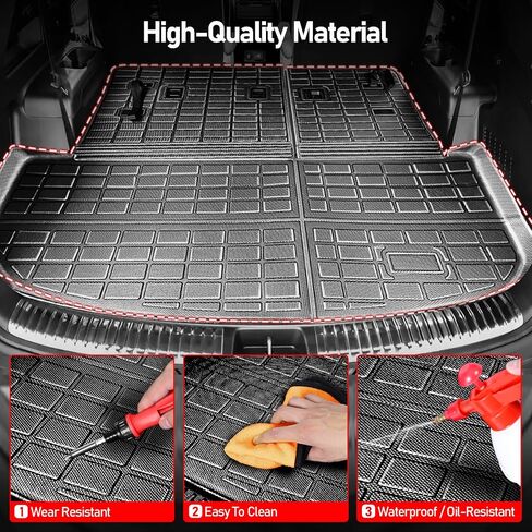 البضائع مع حصيرة مسند الظهر متوافقة مع 2020 2021 2022 2023 2024 Ford Escape TPE Cargo Liner Trunk مع مسند الظهر حصيرة خلف الصف الثالث لملحقات Ford Escape 2024 (صندوق السيارة مع حصيرة مسند الظهر) in Saudi Arabia