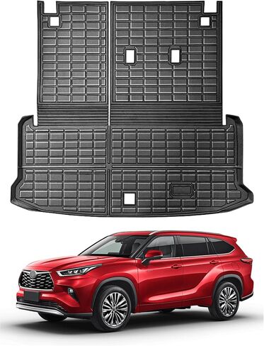 البضائع مع حصيرة مسند الظهر متوافقة مع 2020 2021 2022 2023 2024 Ford Escape TPE Cargo Liner Trunk مع مسند الظهر حصيرة خلف الصف الثالث لملحقات Ford Escape 2024 (صندوق السيارة مع حصيرة مسند الظهر) in Saudi Arabia