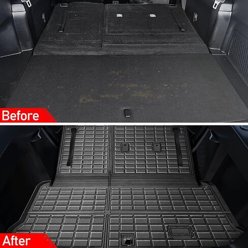 البضائع مع حصيرة مسند الظهر متوافقة مع 2020 2021 2022 2023 2024 Ford Escape TPE Cargo Liner Trunk مع مسند الظهر حصيرة خلف الصف الثالث لملحقات Ford Escape 2024 (صندوق السيارة مع حصيرة مسند الظهر) in Saudi Arabia