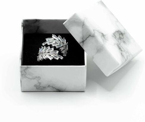 Crystal Cocktail Ring Cross Leaves Fashion Statement in Saudi Arabia