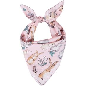 OYOANGLE Women's Graphic Print Hear Scarf Square Bandana Scarves Lightweight Casual Headband