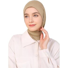 LMVERNA Muslim Hijab for Women-Fashion Muslim Under Hijab Cap with Buttons-Soft and Sweat Absorbent